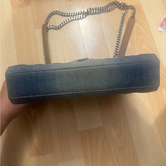 SAINT LAURENT DENIM MATELASSÉ SHOULDER BAG - Picture 4 of 8
